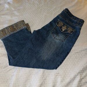 Embroidered Cos Blue Jeans/Capris size 8